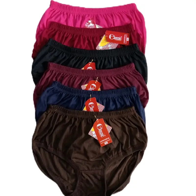 Pakaian CD Wanita Katun Dewasa Polos Ukuran L, XL, XXL - 3 Pcs - Motif Cewek 0