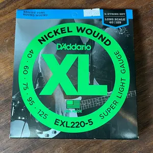 Senar Bass D'Addario EXL 220 5 String Nickel Wound 40/125