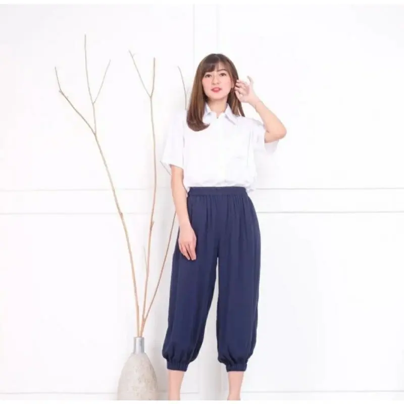 Celamis Aladin Inner Pants Celana Aladin Size Standar & jumbo Hitam Cantik Melar Nyaman Panjang Rayon Santai Tidur Baggy Dalaman Stretch Kerja Motif Kantor 4