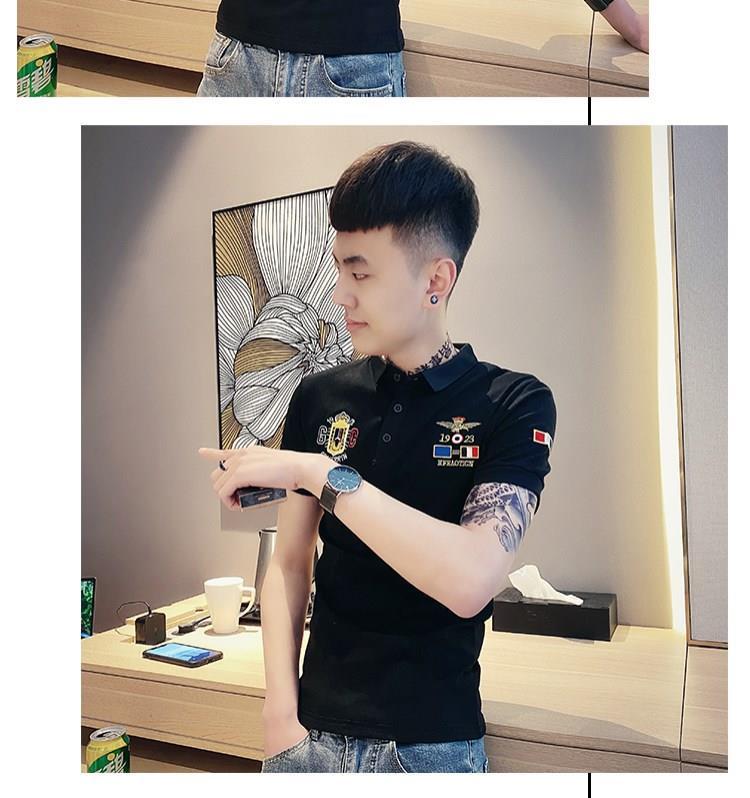 Product Introduction of Áo Thun Nam ngắn Tay Dáng Ôm, Phong Cách Hàn Quốc Hợp Xu hướng, Áo Polo Tay Lửng Bó Sát, Mùa Hè Mới, Tinh Thần Xã Hội, Thích Hợp Cho Giới Trẻ, Bộ Sưu Tập Mới Yêu Thích (2286), 10