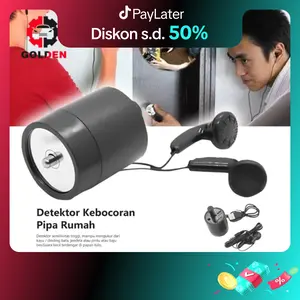 Alat Deteksi Kebocoran Air Minyak Dengan Microfon Dinding Detektor Kebocoran Pipa Air Dalam Tanah Tembus Diding Tembok Sensitivita TinggiHeadphone Ear Listening Spy Bug Wall Home Microphone Usb