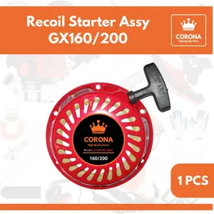 Recoil Starter Assy Iron GX 160 200 Stater Plat Besi Tarikan Kap Engkol Mesin Penggerak Honda Bensin 5.5 6 7 HP