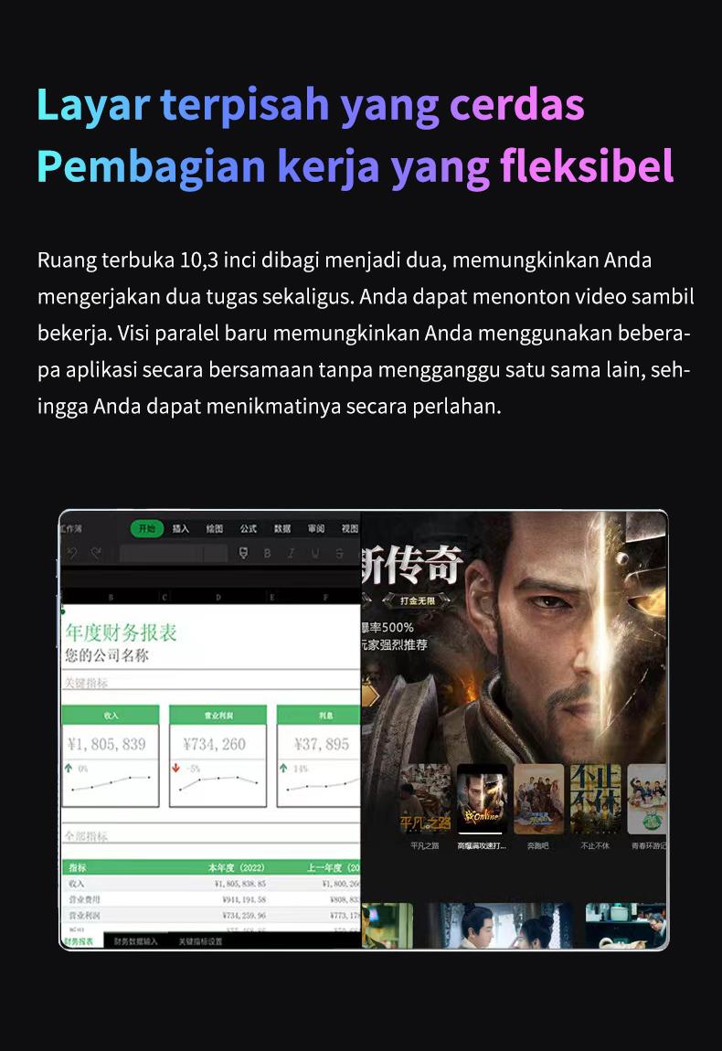 MatePad H13 Pro 10.3" Tablet [16GB+1TB] | Pengalaman Pro Layaknya PC | 120Hz OLED Real Color FullView Display | Ultra-tipi