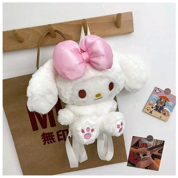 Tas Sanrio Melody Ransel Boneka Mewah Lucu Melody Backpack Kawall Toy Doll Plush 1