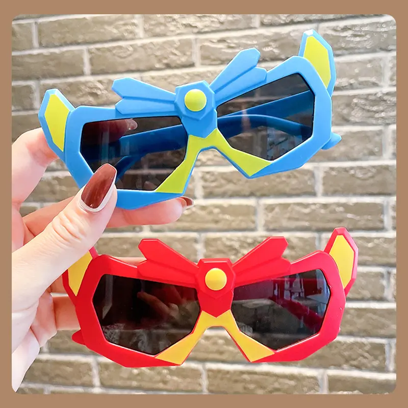 Children's Sunglasses Polygonal Cartoon Boys' Sunglasses for Touring Party 4