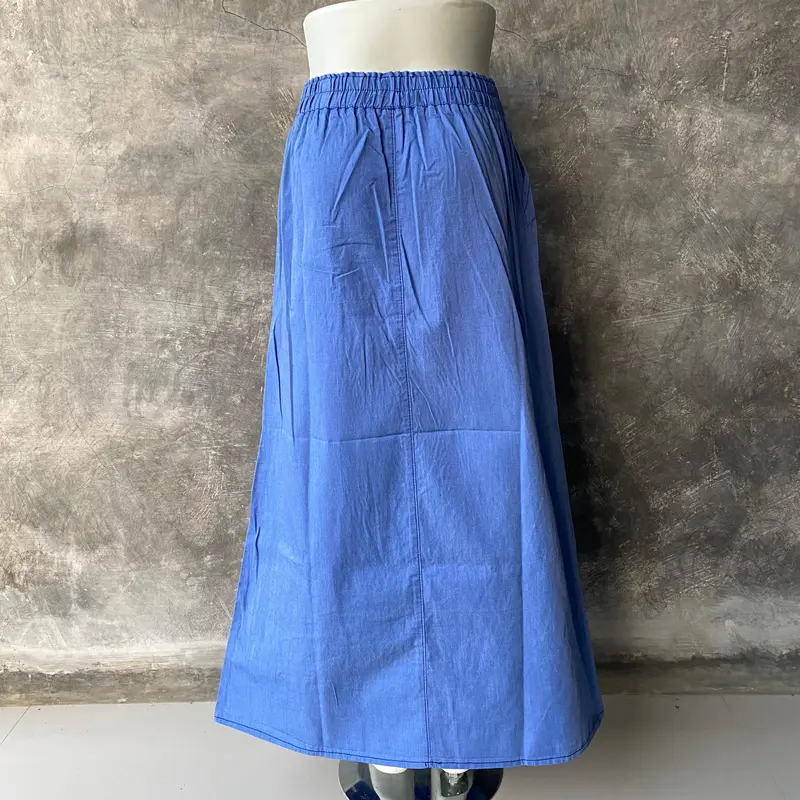 Rok Wanita bahan soft denim BB 40kg sampai 80kg Panjang Jeans 3