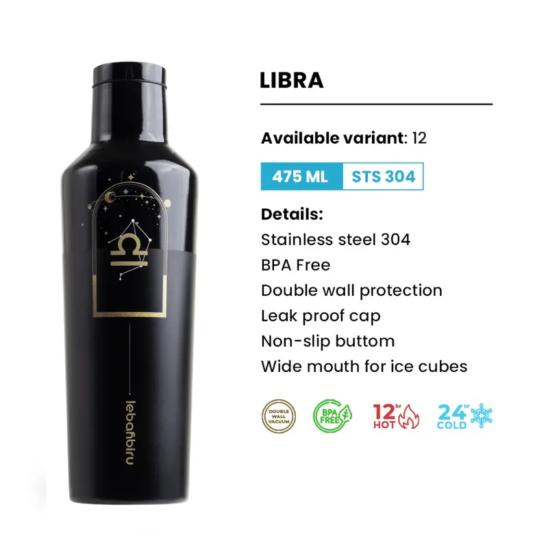 LEBAHBIRU Tumbler Premium Seri Zodiak 475ml - Libra 1