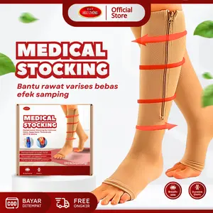 HULI ZHONG STOCKING VARISES Kaos Kaki Varises Kompresi Gradien 3D Cepat Meredakan Nyeri Stocking Medis Anti-Lelah Pembengkakan 15 Menit Tingkat Kompresi 20-30mm.Hg