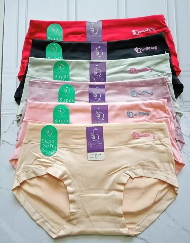 6PCS CELANA DALAM WANITA REMAJA DAN DEWASA SUPER SOFT KUALITAS TERBAIK CD FASHION WANITA BAHAN KATUN Lembut Nyaman Cewek High Pendek Boxer 0