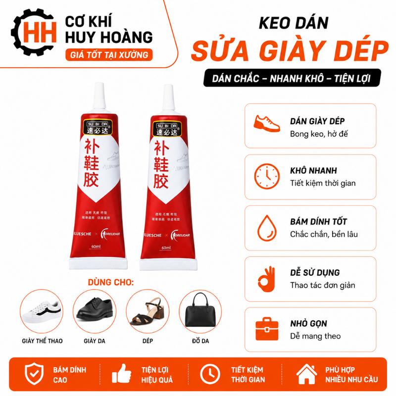 Keo Dán Sửa Giày Dép Siêu Dính Đa Năng Khô Nhanh Bền Chắc Tiện Lợi Dễ Sử Dụng