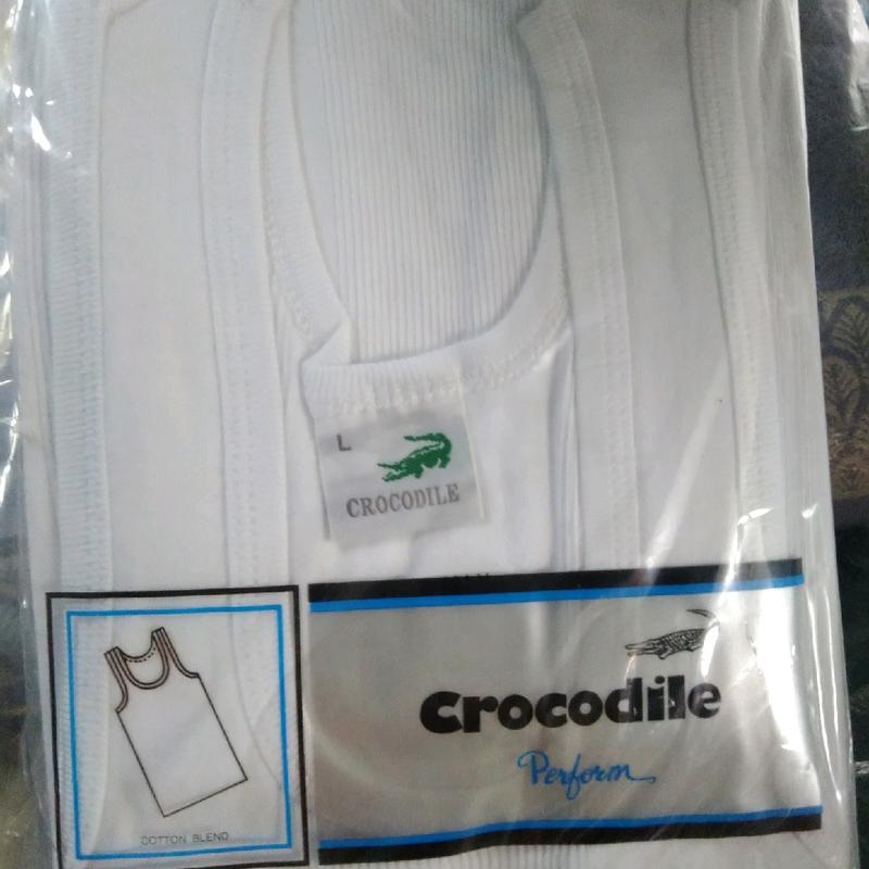 (3pcs)Singlet Crocodile  Pria  Katun 801 V./ Kaos dalam  Cowok Putih./kaos dalam  Dewasa Remaja 2