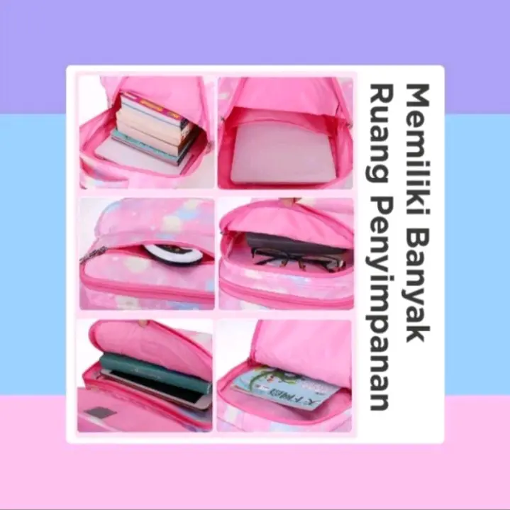 TasSekolah/Pelangi/Anak-anak/Warna Pink Fashion 4