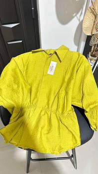 Product Review of KEMEJA LINEN WANITA LENGAN PANJANG CASUAL LD 120 / BAJU ATASAN KEMEJA KERUT DEPAN OVERSIZE KOREAN STYLE / ALYA SHIRT KEKINIAN (COD) from P**a 0