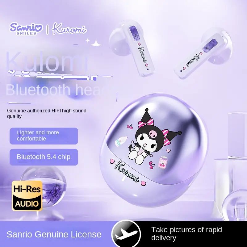 Sanrio 2025 new wireless Bluetooth headphones in-ear sports ultra long high appearance level lovely endurance noise reduction