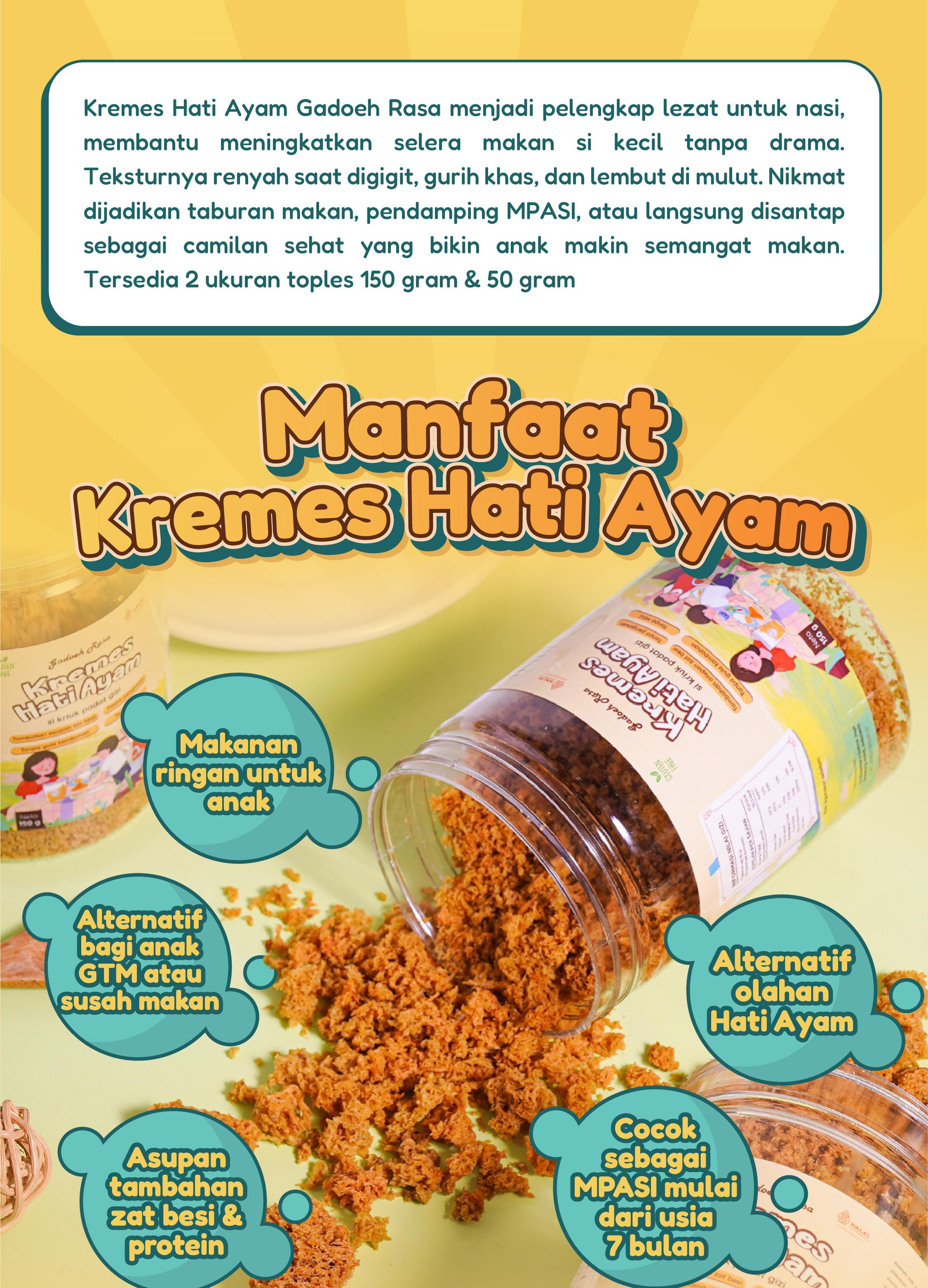 Gadoeh Rasa Kremes Hati Ayam – Cemilan Nutrisi untuk Anak Usia 7 Bulan ke Atas