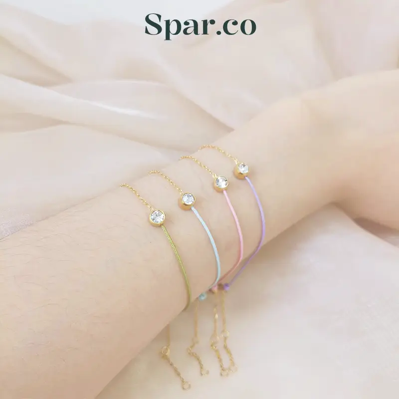 Spar.co Gelang Pembawa Keberuntungan dan Rezeki  Nagita Benang Merah  Hitam    Inisial Huruf Custom Laser Bracelets Gelang Couple  Bestie Ber 4 pasangan Rantai Emas Titanium Tali Aksesoris  vintage Perhiasan SP-AAD1102 1