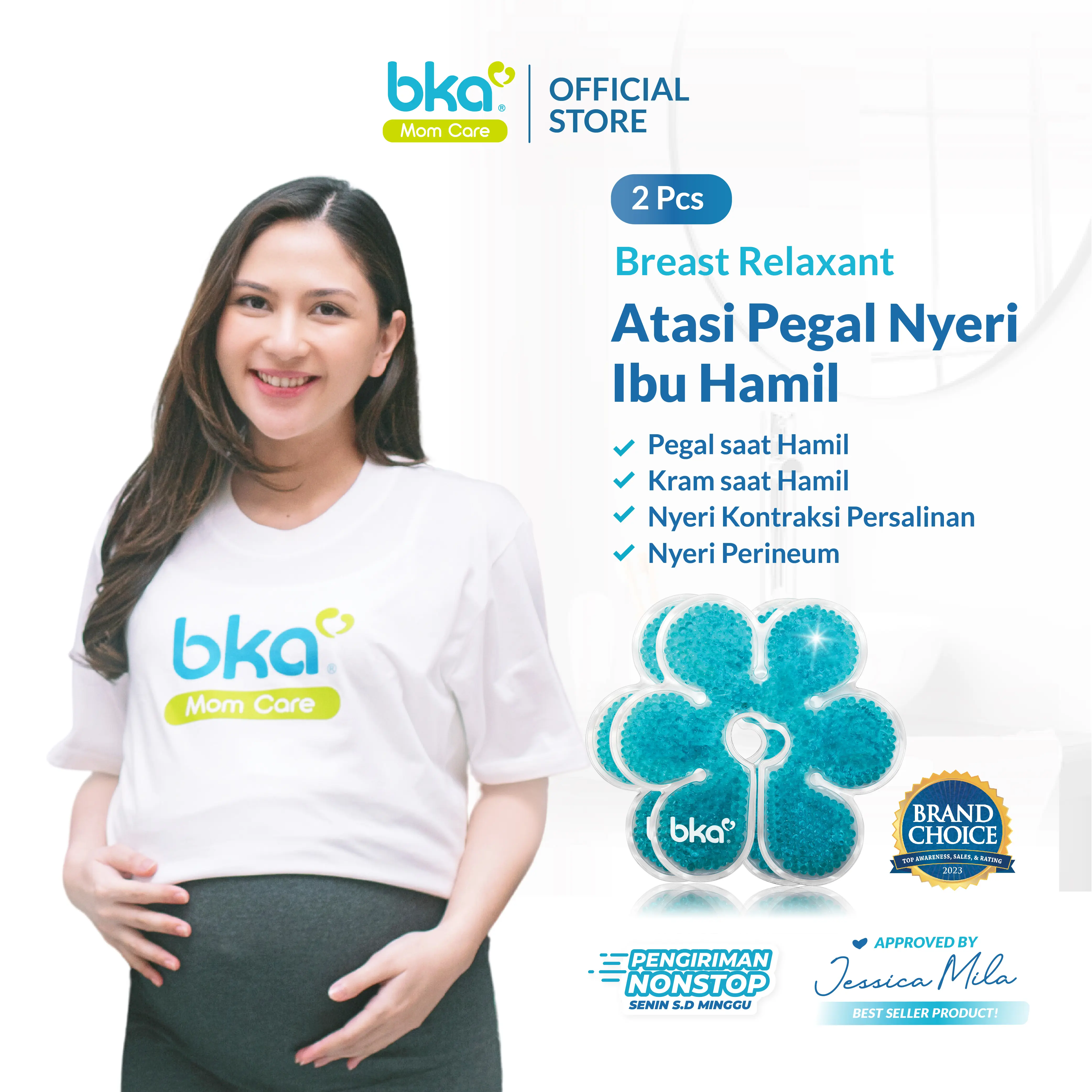 Breast Relaxant BKA isi 2 pcs Perlengkapan Wajib Ibu Hamil [Free Cover] Atasi Pegal Nyeri Kram