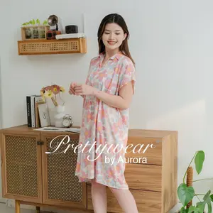 Jasmine Dress Daster Rayon Premium Kekinian Bumil Busui Dress Katun Mini Dress Homewear Homedress Wanita Menyusui Nyaman Ibu Hamil