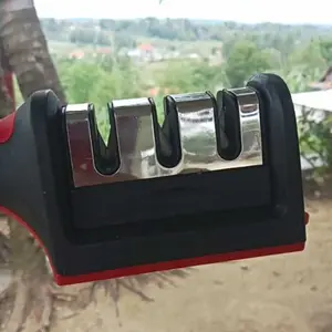 pengasah pisau gunting dapur knife sharpener swift sharp alat penajam benda Baja Hitam Plastik Stainless