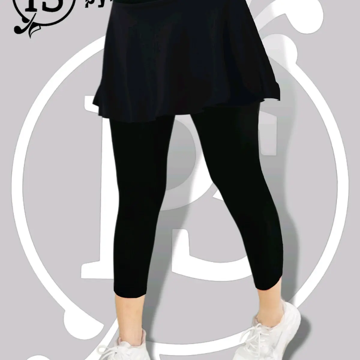 leging rok rumbay tujuh perdelapan senam,zumba,aerobic,fitnes Legging Wanita Hitam Lembut