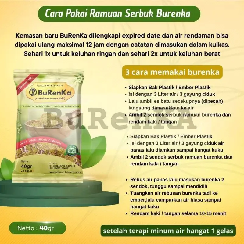 BuRenKa Serbuk Rendaman Kaki untuk Mengobati Berbagai Macam Penyakit Foot 3