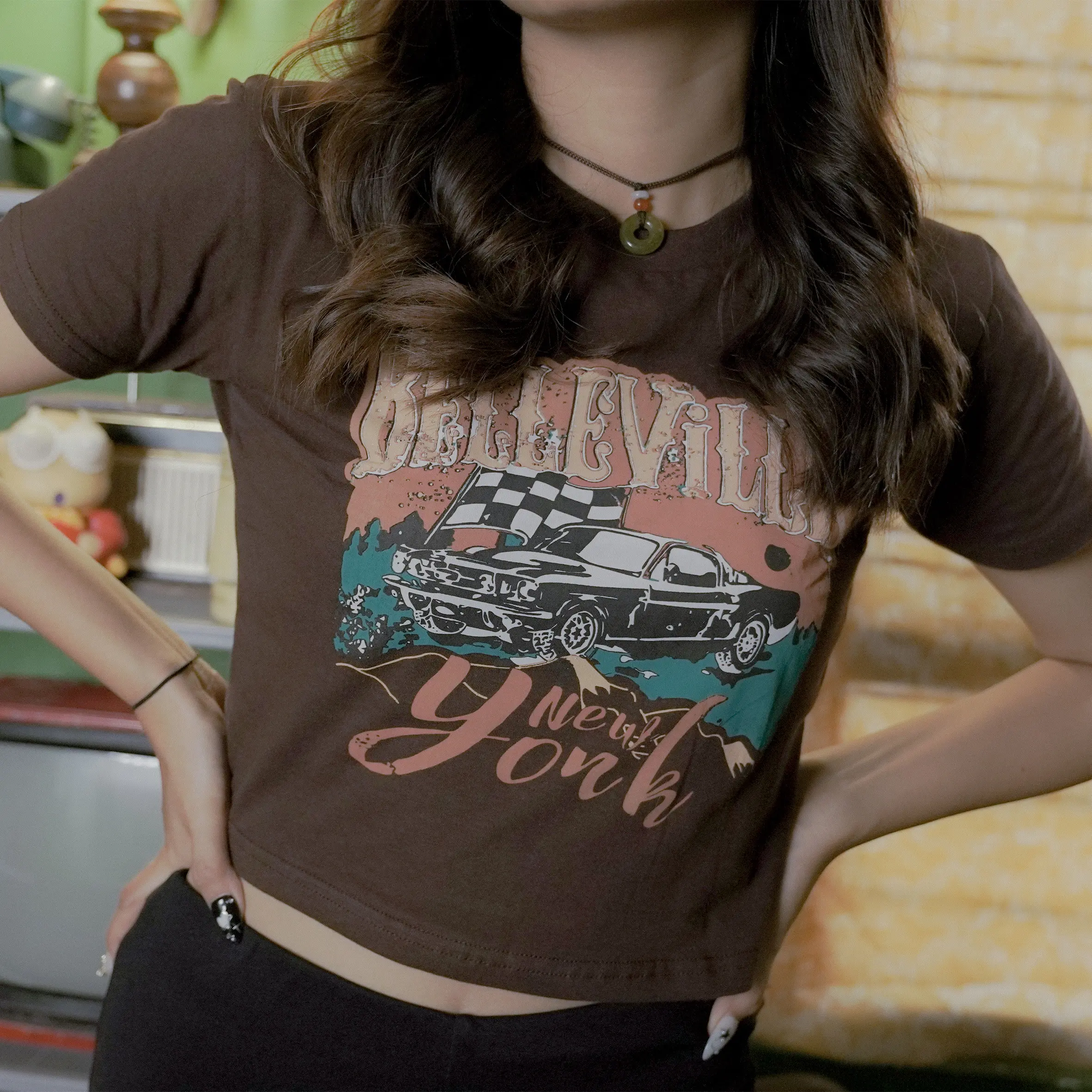 NOMOLU - Crop Top Tee Kaos Wanita Vol.022 Belleville