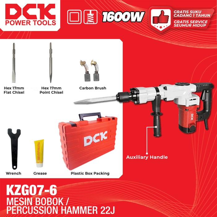 Gambar DCK KZG07-6 Mesin Bobok / Percussion Hammer 22 Joule dari Drill&Co Kota Administrasi Jakarta Barat Tokopedia
