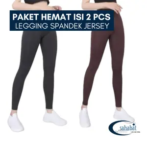 Paket  Hemat Isi 2pcs Legging Spandek Jersey / Legging Panjang Spandek / Celana Legging Spandex Jersey / Celana Legging Panjang Spandex