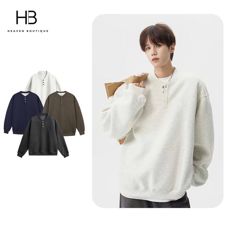 NEW 2025 Áo Sweater Cổ Tàu Nam Nữ Local Brand HEAVEN Form Rộng Chất Liệu Nỉ 2 Da Dày Dặn áo khoác hoodie zip