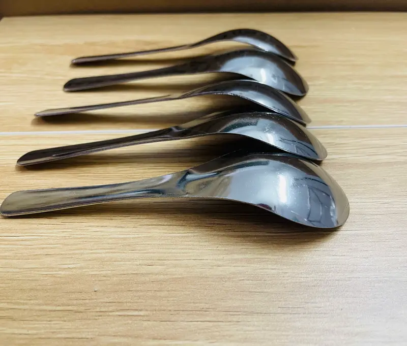 Set 5 Thìa muỗng inox kiểu dáng tròn, lòng sâu làm muỗng canh, muỗng ăn soup 2