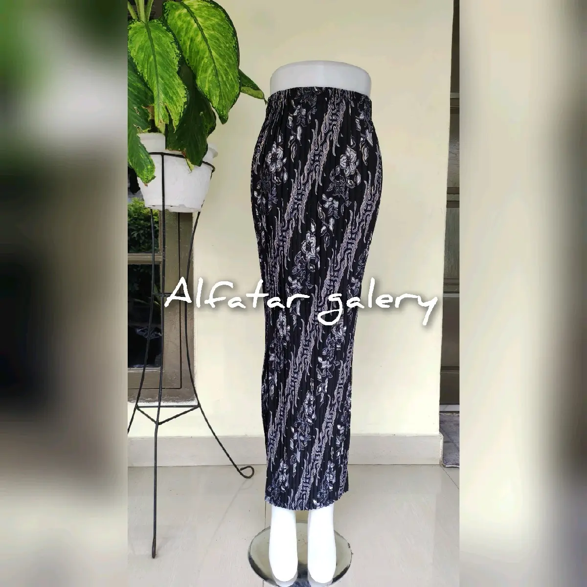 rok batik plisket bsw panjang pinggang karet bawahan kebaya wanita untuk wisuda, pesta dan acara formal lainnya Kondangan Cantik Nyaman Mewah Katun Motif Kerja