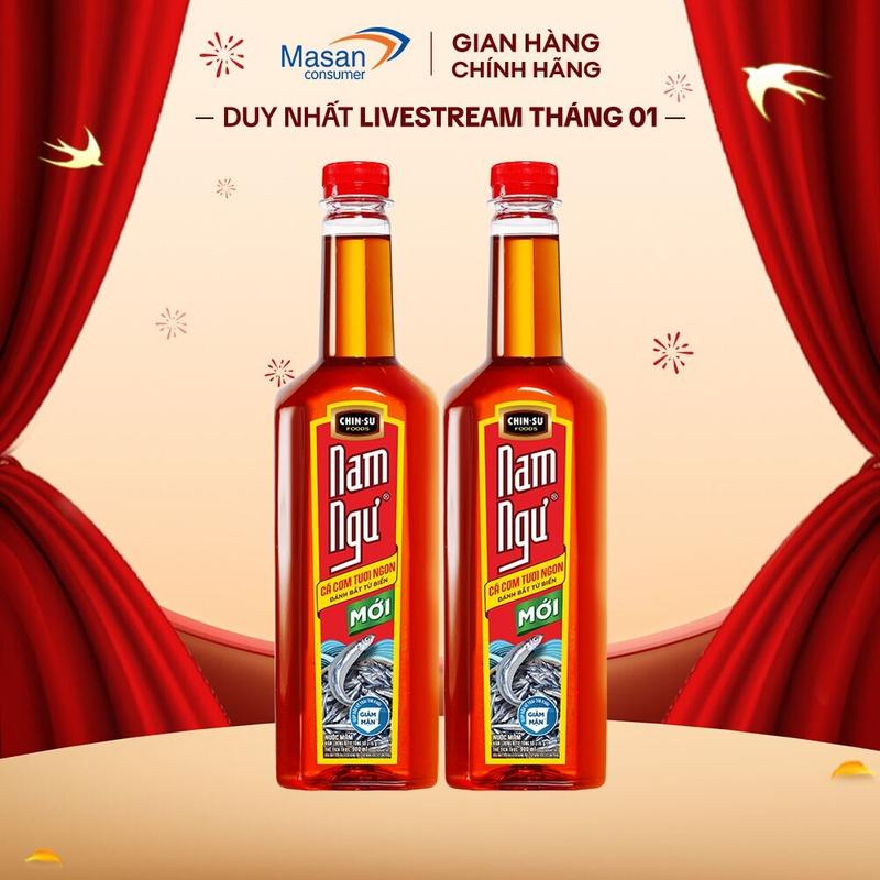  DEAL KOL  Combo 2 chai Nước mắm Nam Ngư Chai 900ml 