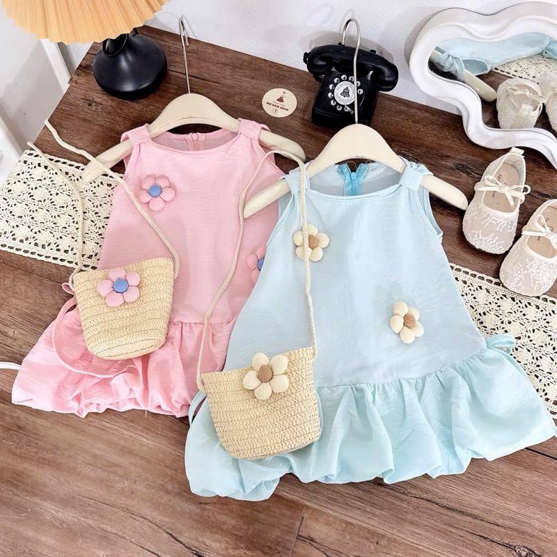 (DEAL MỞ BÁN X TẶNG TÚI CÓI HOA) Váy hoa cúc bông xinh cho bé , váy bé gái 6-30kg , váy bé gái mùa hè