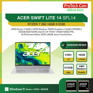ACER SWIFT LITE 14 SFL14 RYZEN 7 260 16GB 512GB W11+OHS+M365B 14.0WUXGA IPS