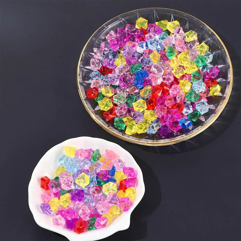 50pcs/bag Colorful Fish Tank Decoration Aquarium Landscape  Ice Cubes Ornaments Vase Filler Artificial Stones Pebbles Cobblestones