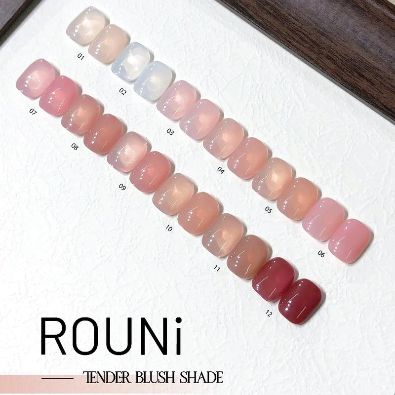  ROUni Sơn nail màu thạch trong suốt thạch hồng trong suốt màu thạch trà sữa sơn chuyên dụng 