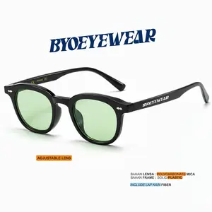 Baiyoo Kacamata Vincent kacamata Vintage Lensa Hijau Anti Silau rtr green