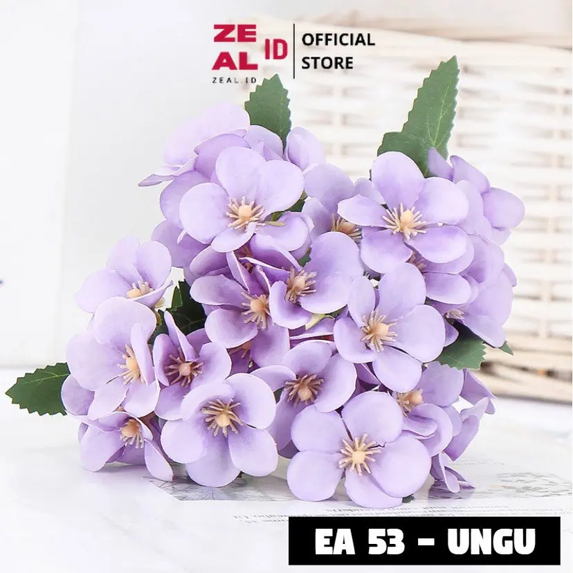 ZEAL-ID - Bouquet bunga EA53 BEGONIA Artifisial Dekorasi