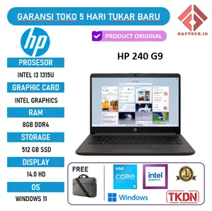HP 240R G9 I3 1315 8GB 256GB Windows 11 14.0 FULL HD GARANSI RESMI