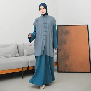 RIZKA HIJAB - Lily Outer Cheongsam Blazer Formal Long Cardy Syar'i Oversize