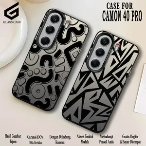 Case Compatible For TEC CAMON 40 PRO 5G / CAMON 40 4G SOFTCASE HYBRID IMD PLATE HOLOGRAM PREMIUM SO COOL ( ABSTRAK D ) Casing Glossy Terbaru 2025 Handphone