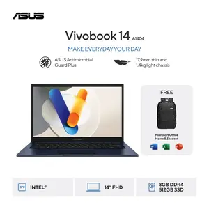 [ PROMO LIVE ] ASUS VIVOBOOK 14 A1404VA INTEL CORE I7-1355U/CORE 7 150U RAM 8GB SSD 512GB/16 GB SSD 1TB 14"IPS W11 OHS GARANSI RESMI