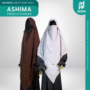 ASHIMA FRENCH KHIMAR TUDUNG bahan Ceruty babaydoll Luxury By Nisin Hijab