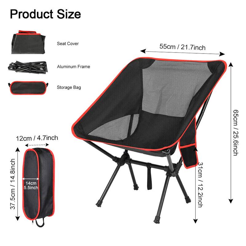 1 PCS Camping Chairs Portable, Foldable Chair Lightweight, Backpacking Chair for Adults, Folding Chairs for Outside Camp 1