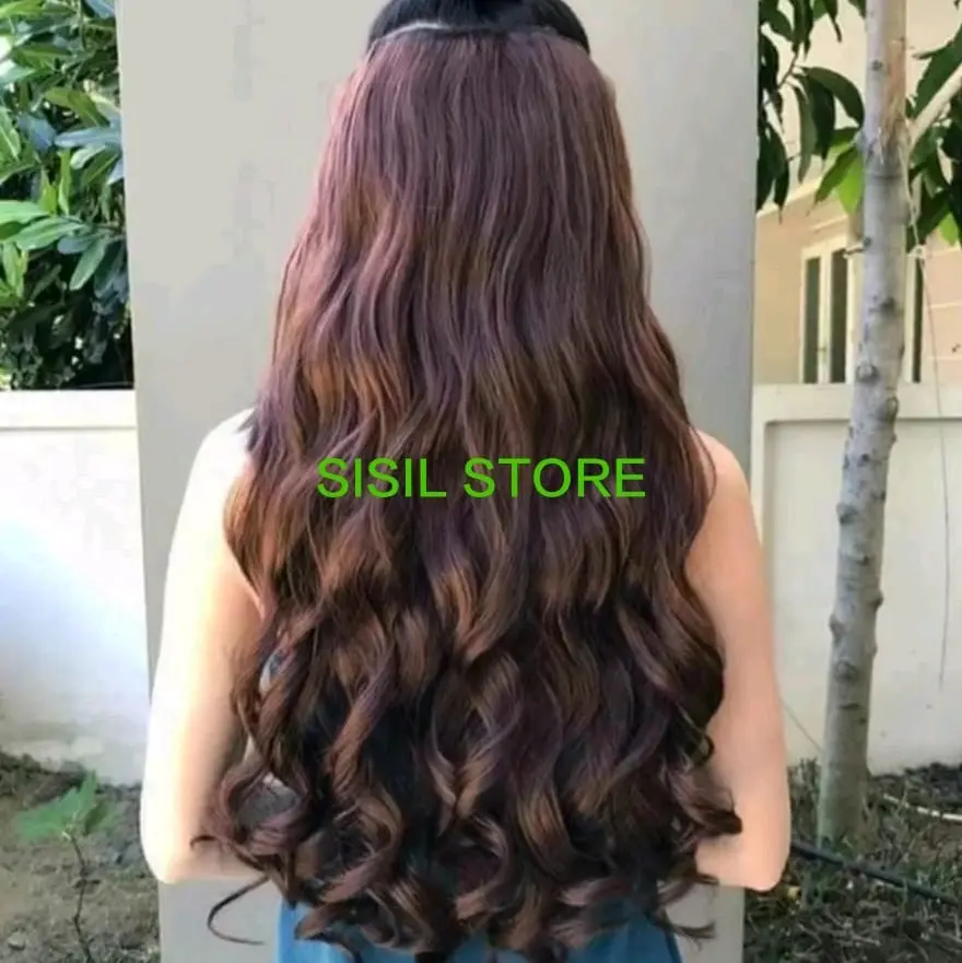 Hair Clip Rambut Palsu Model Biglayer Curly Hairclip Kriting - Model Terbaru