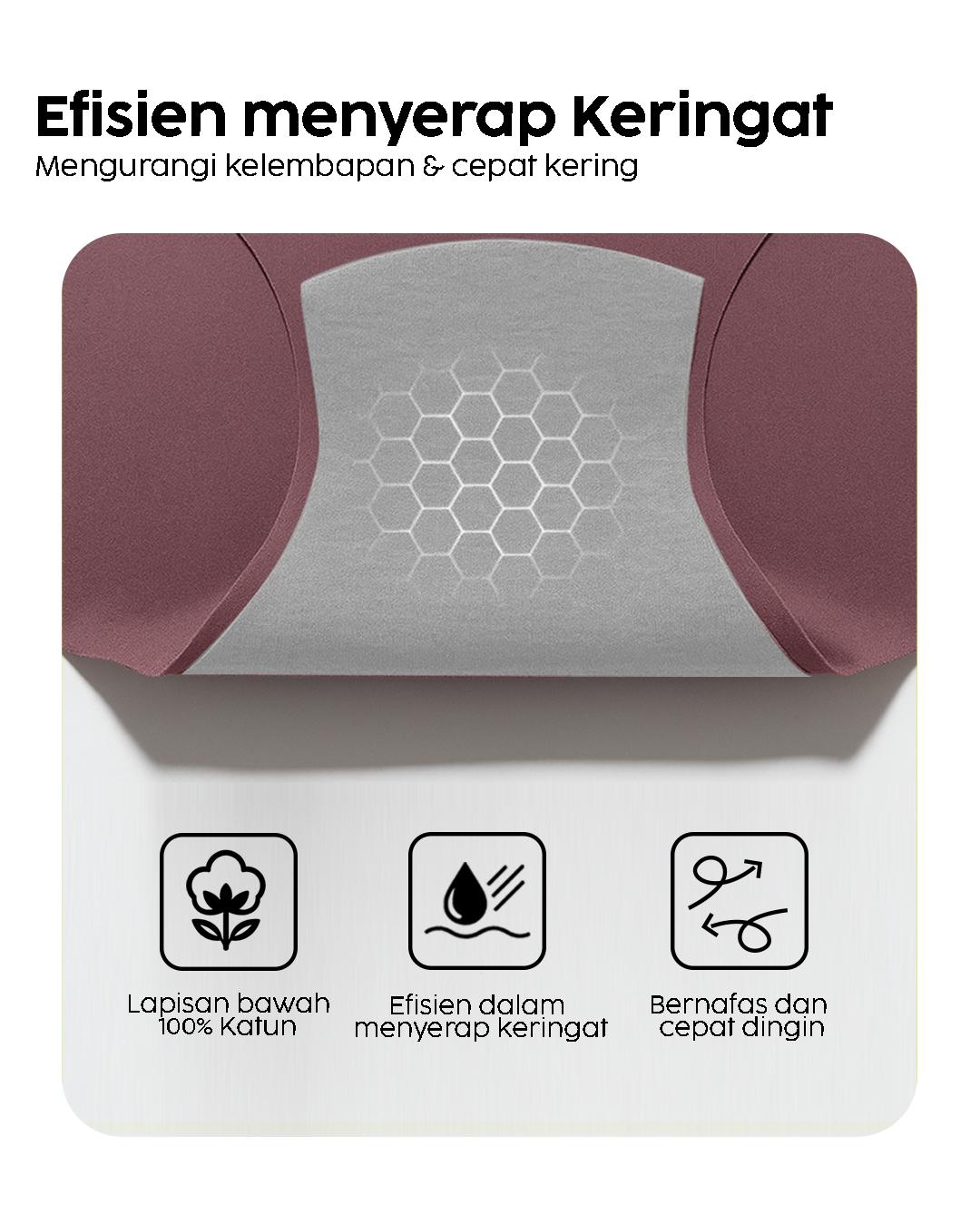 YOUHAVE X TOKO MAMA GIGI  PAKET 6 PCS CELANA DALAM SEAMLESS PANTY CD  PAKAIAN DALAM WANITA PEREMPUAN C920 Katun Pendek