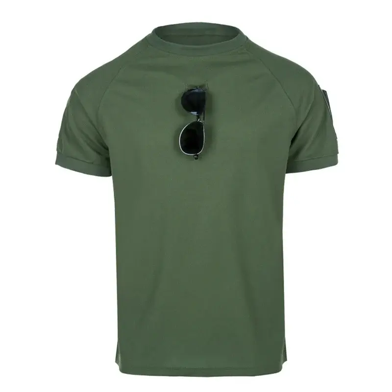 Tactical T-shirt Sport Short Sleeve Men's Summer Quick Dry Short Sleeve Elastic Breathable Workwear Outdoor Running T-Shirt