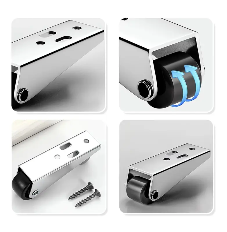 Roda Pintu Geser Universal / Roda Penopang Penahan Bawah Pintu Meja Portable Roller Sliding Door Bottom Wheel 3