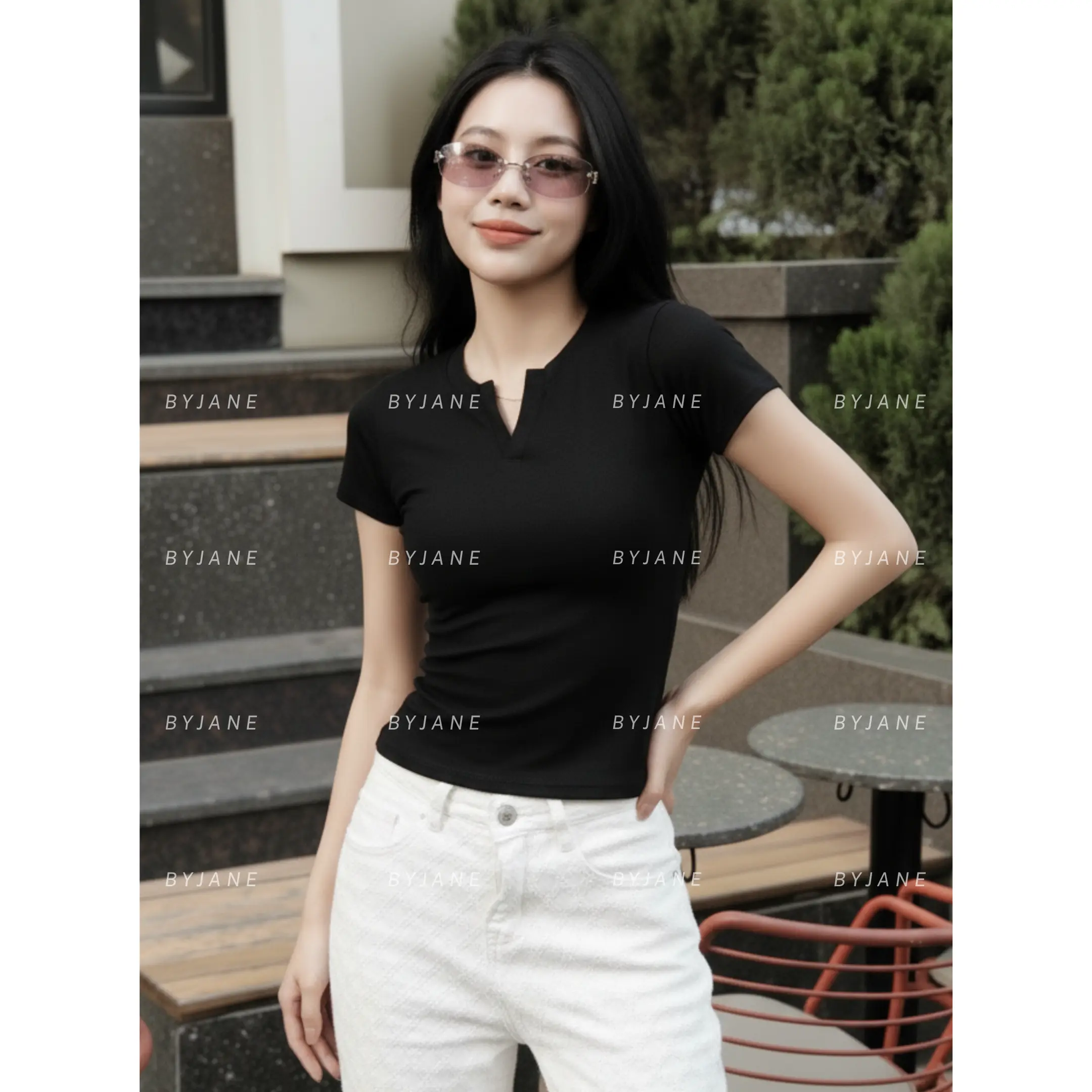 (MỞ BÁN) Áo Thun Cổ Trụ Tàu Ôm eo BYJANE-356 | BigBuy360 - bigbuy360.vn (MỞ BÁN) Áo Thun Cổ Trụ Tàu Ôm eo BYJANE-356 | BigBuy360 - bigbuy360.vn