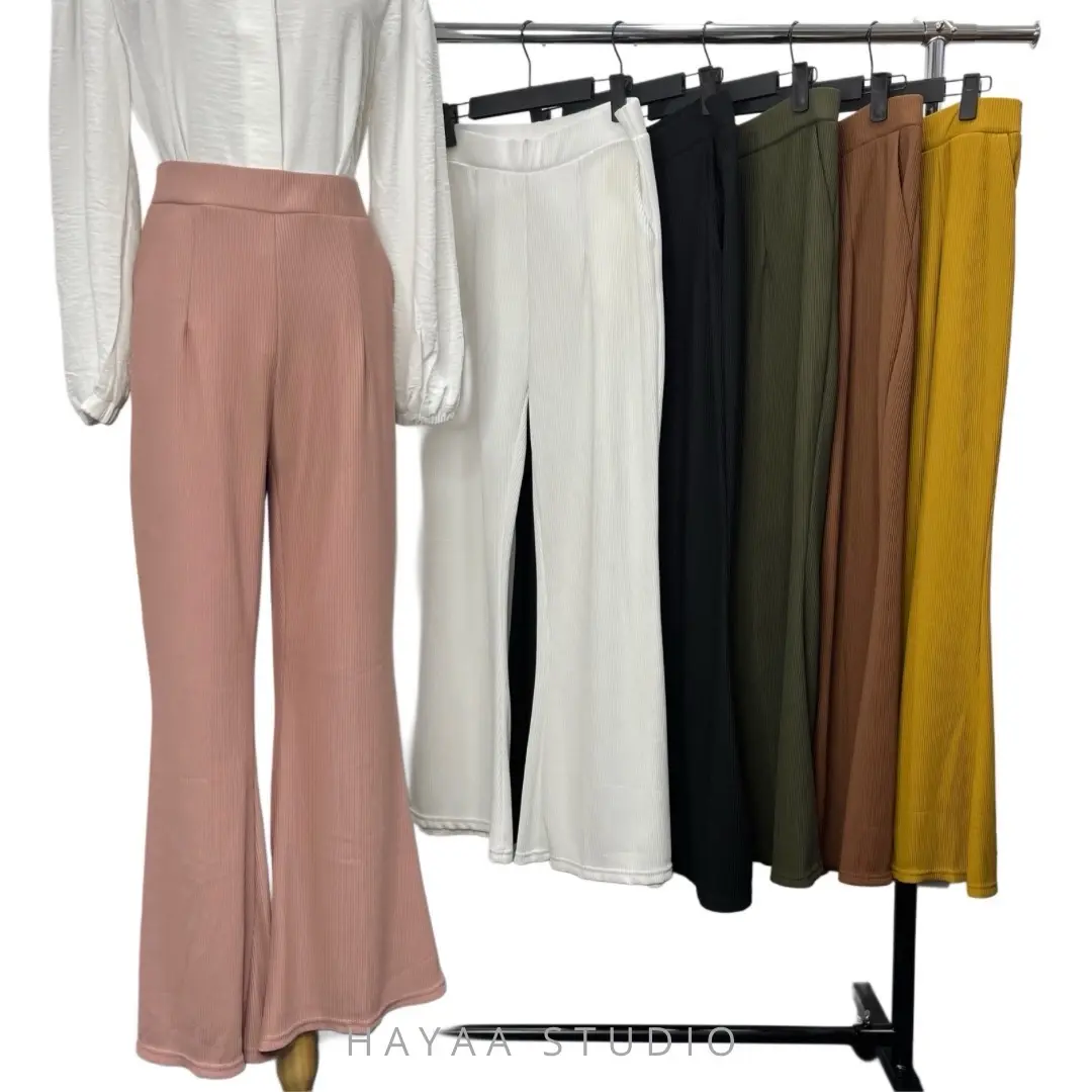 Alina Ribbed Bootcut Pants